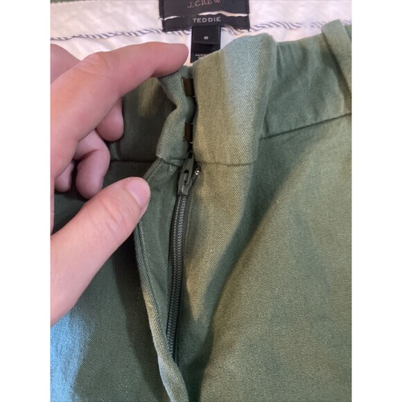 J.Crew Teddie Wide Leg Capris Size 8 Pale Green - Picture 3 of 10
